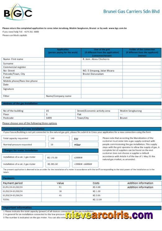 Brunei Gas Carriers gas business utility bill
